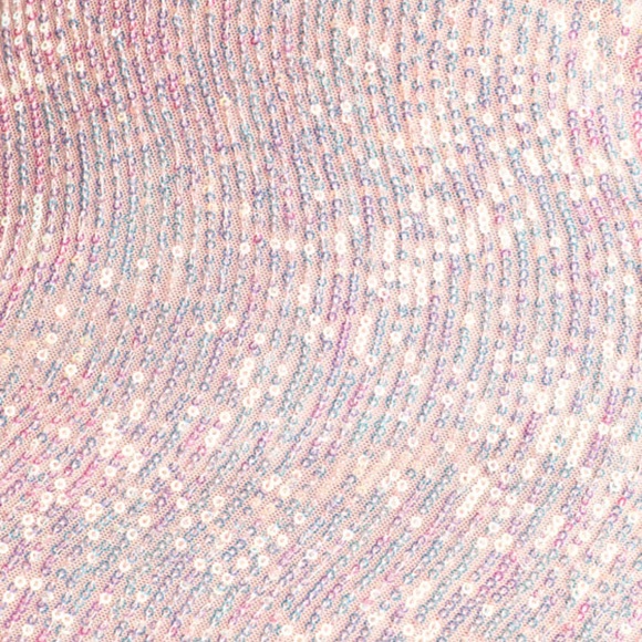 Lulus Something Shiny Light Pink Iridescent Sequin Asymmetrical Mini Dress - Picture 6 of 10